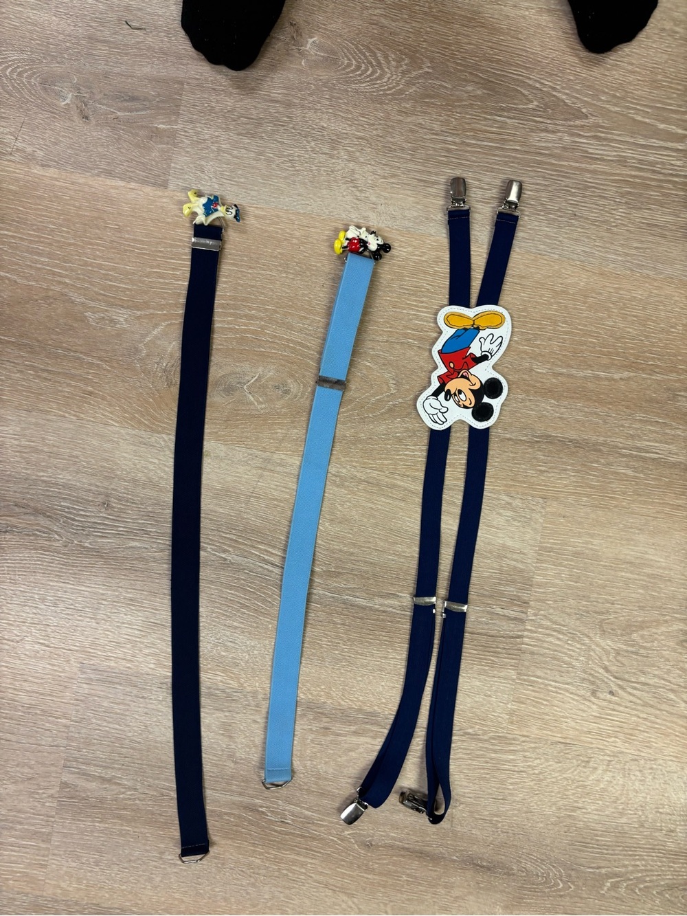 Disney Mickey Mouse Navy and Light Blue Kids Suspenders and belt